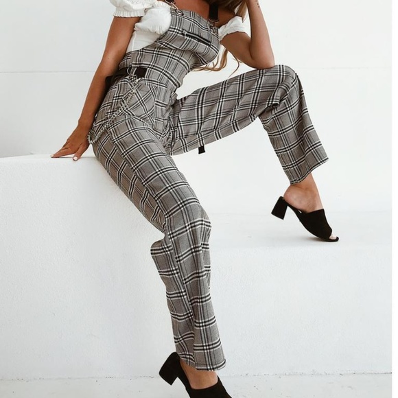 I.AM.GIA Pants - NWT I.AM.GIA Plaid Cobain Overalls